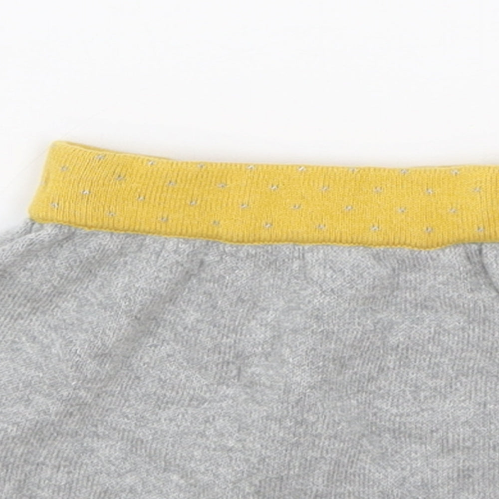 Preworn Girls Grey Acrylic A-Line Skirt Size 12-18 Months Pull On