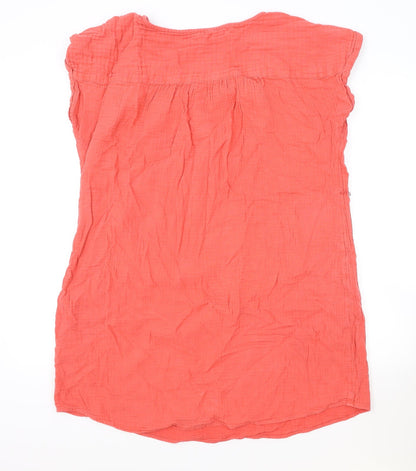 Preloved Sonoma Womens Pink 100% Cotton Basic Blouse Size 2XL V-Neck - Back