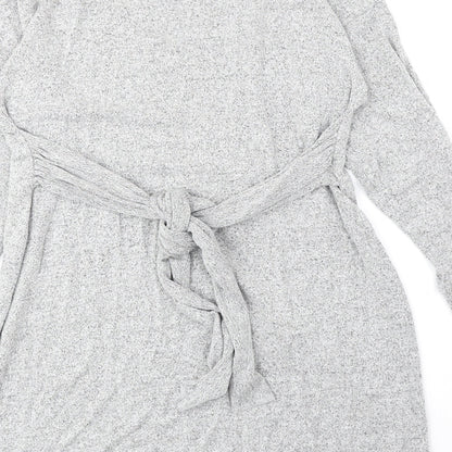 Topshop Womens Grey Round Neck Viscose Pullover Jumper Size 12