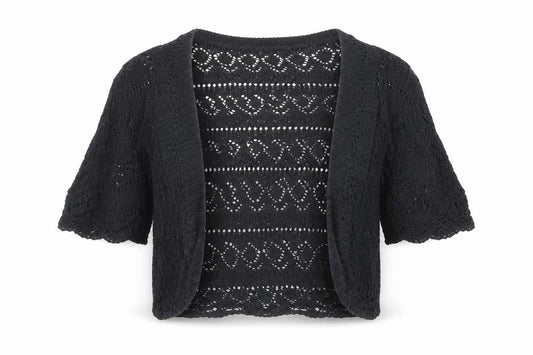 Whisper Womens Black V-Neck Acrylic Cardigan Jumper Size S
