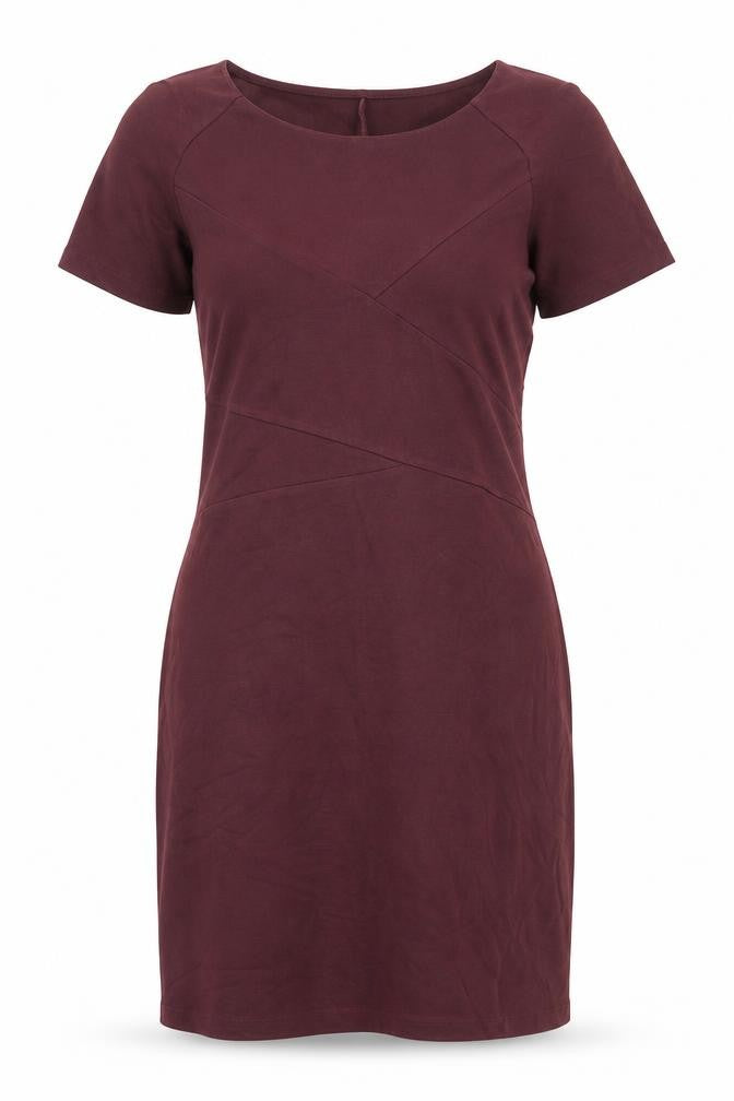 Vacknox Womens Purple Viscose Shift Size L Round Neck Pullover