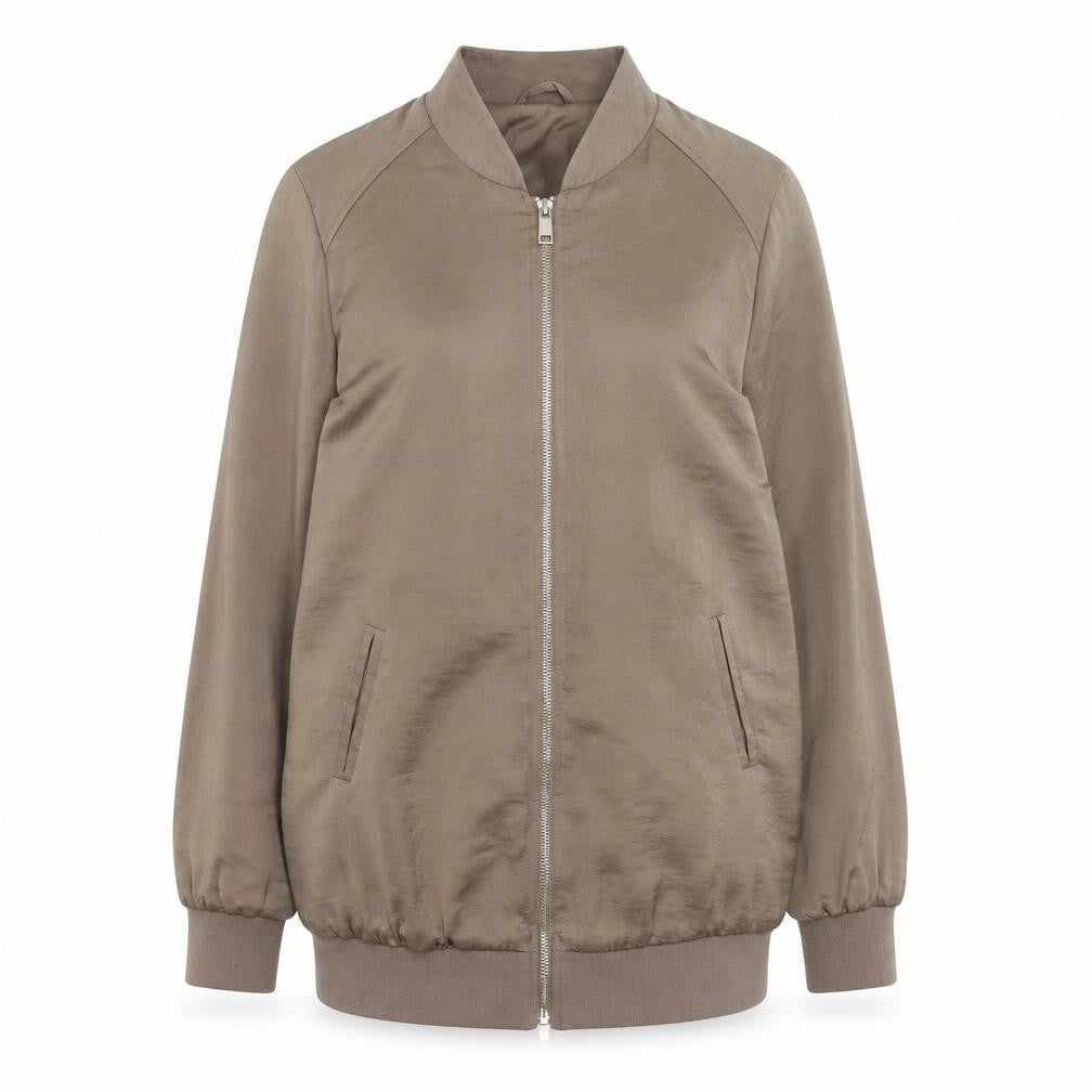 New Look Womens Brown Bomber Jacket Jacket Size 8 Zip