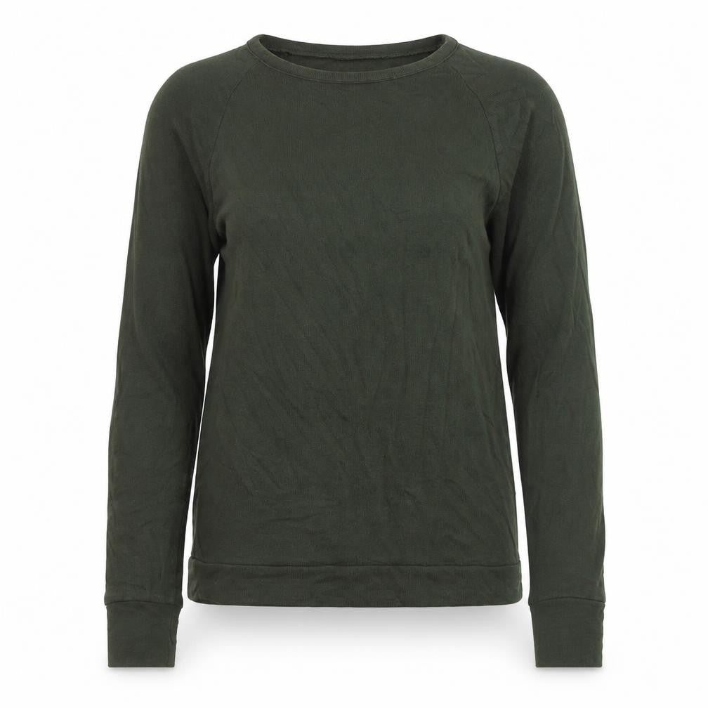Select Womens Green Viscose Pullover Sweatshirt Size 6 Pullover - Cold Shoulder