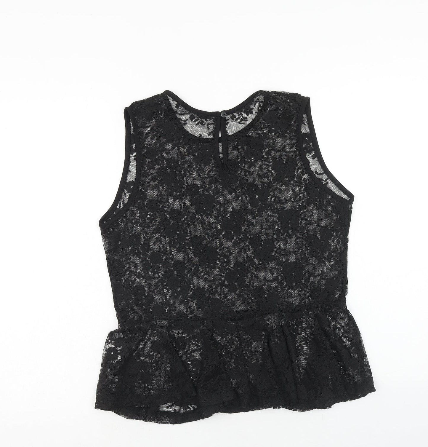 Atmosphere Womens Black Polyester Basic Tank Size 14 Boat Neck