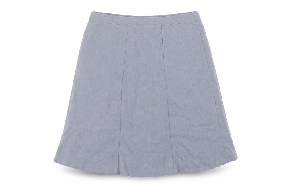 Helium Womens Blue Polyester A-Line Skirt Size 12 Button