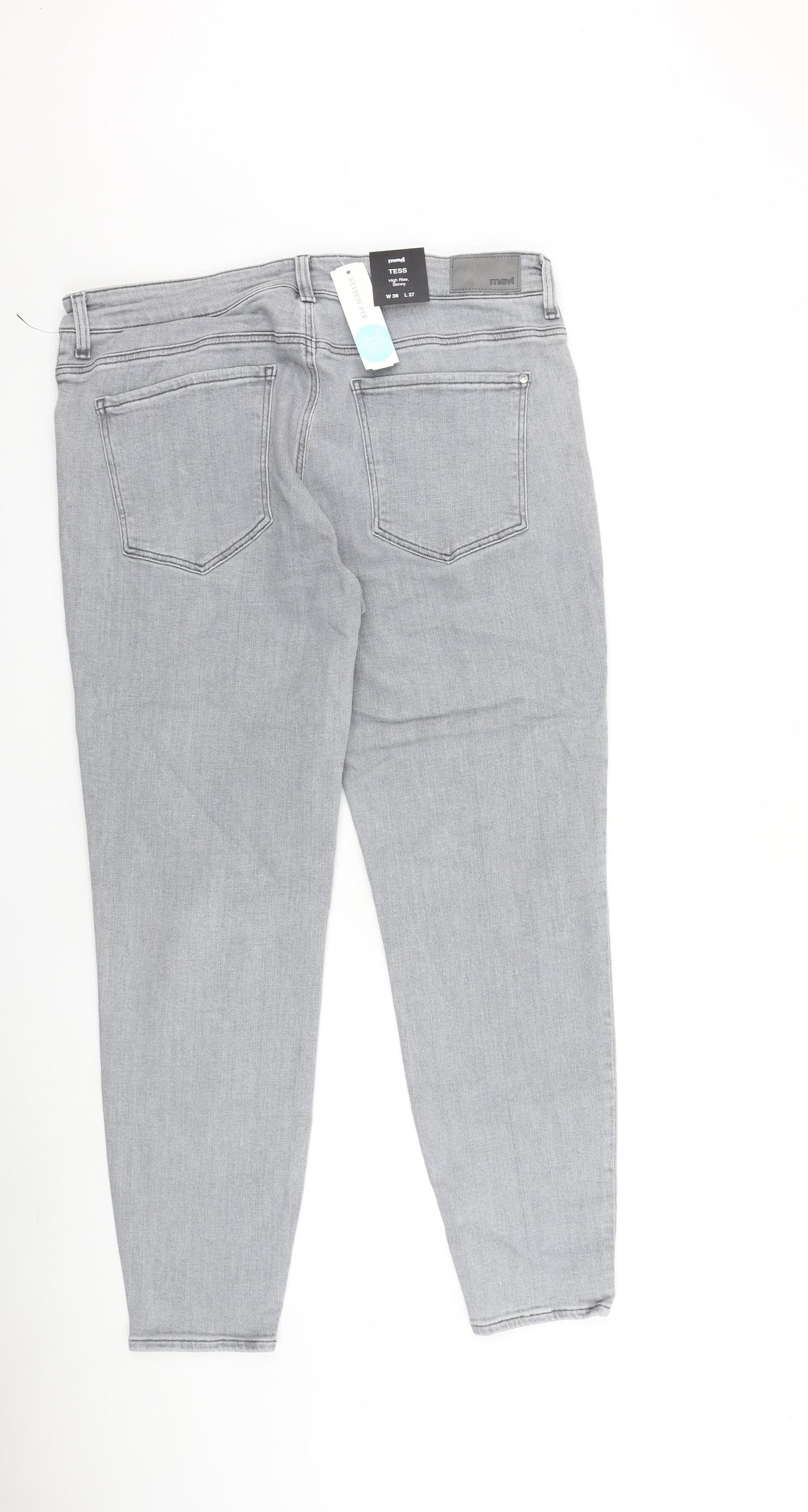 Mavi Womens Grey Cotton Skinny Jeans Size 36 in L27.5 in Regular Tie