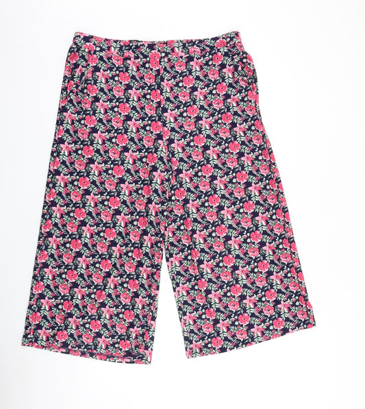Bodyprints Womens Multicoloured Floral Cotton Trousers Size L L21 in Regular