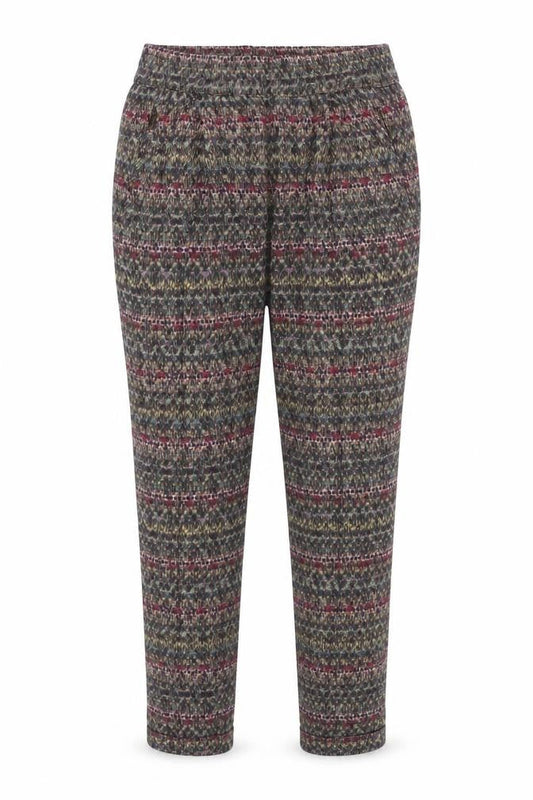 Zara Womens Multicoloured Geometric Viscose Trousers Size L L27 in Regular
