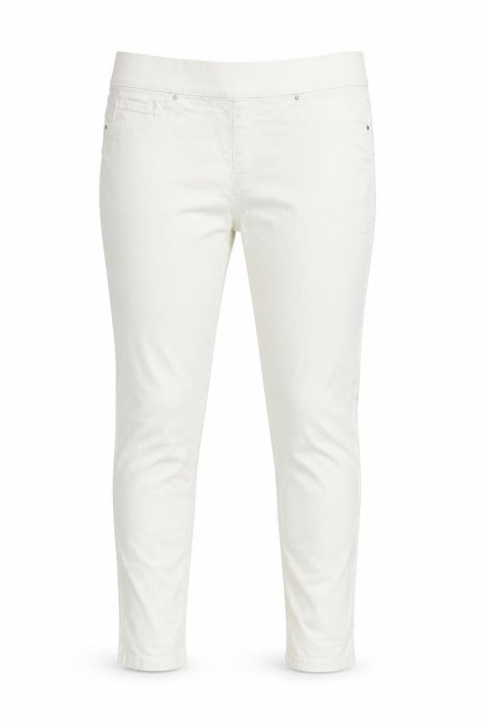 Denim & Co. Womens White Cotton Jegging Jeans Size 12 L28 in Regular