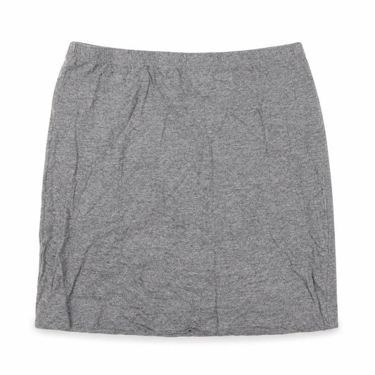 Bonprix Womens Grey Cotton A-Line Skirt Size S