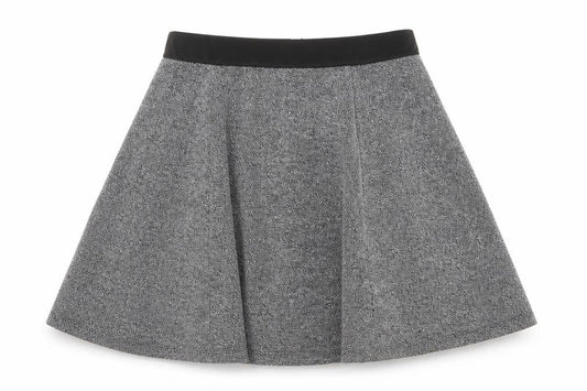 H&M Womens Grey Geometric Polyester Skater Skirt Size M Zip