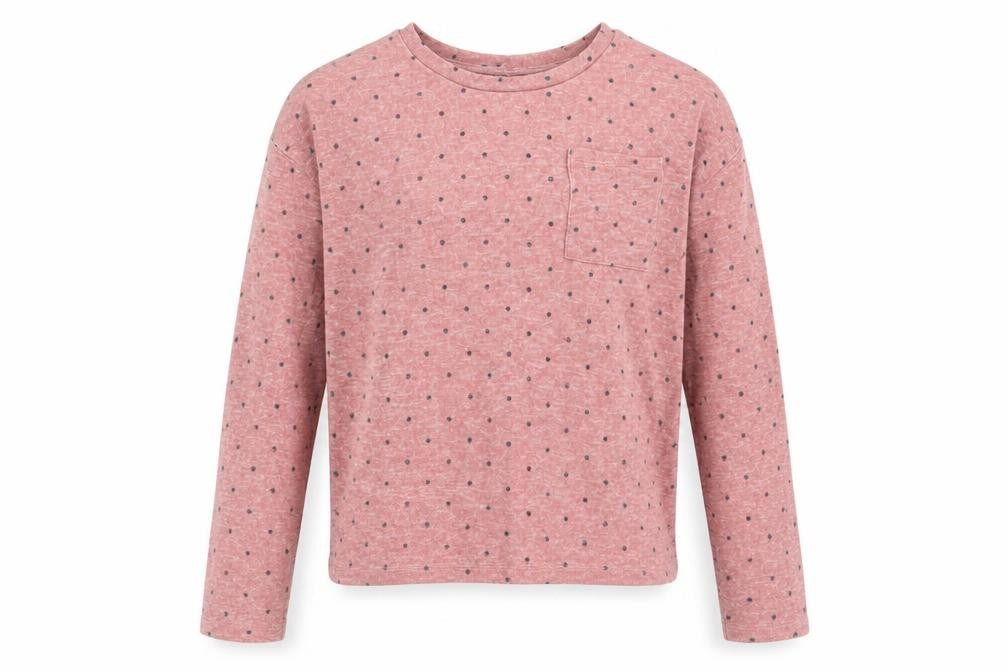 TU Girls Pink Round Neck Polka Dot Viscose Pullover Jumper Size 11 Years Pullover