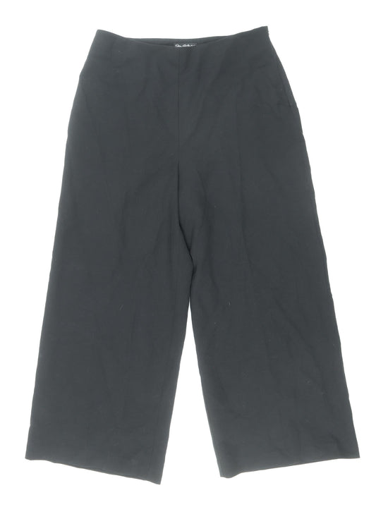 Miss Selfridge Womens Black Polyester Capri Trousers Size 8 Regular Zip