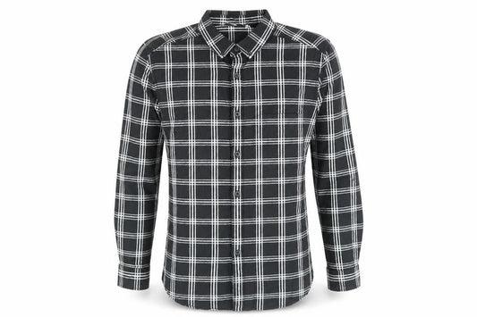 ASOS Mens Black Plaid Cotton Button-Up Size M Collared Button