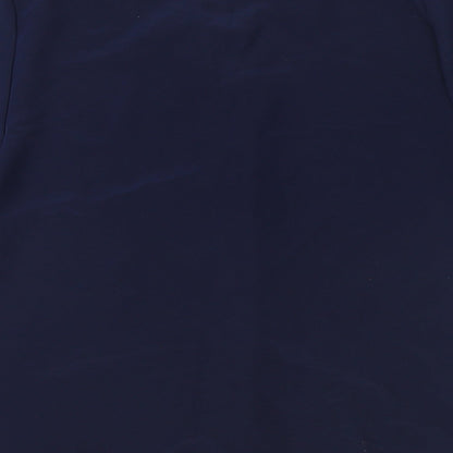 St Michael Womens Blue Polyester Basic Blouse Size 16 Round Neck