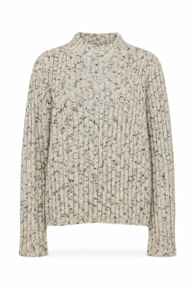PACO Womens Brown Mock Neck Acrylic Pullover Jumper Size M