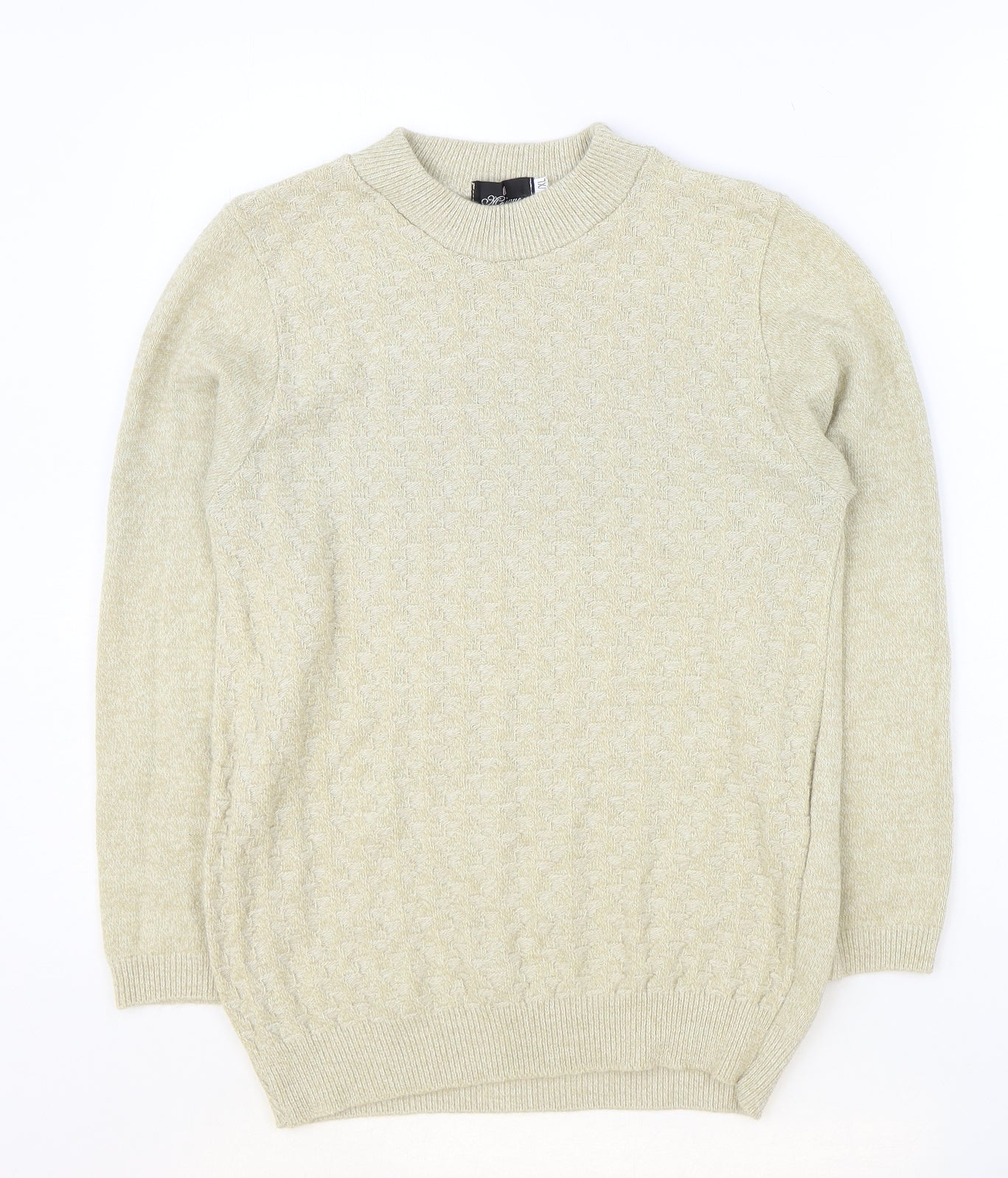 Monique Girls Beige Mock Neck Acrylic Pullover Jumper Size L Pullover