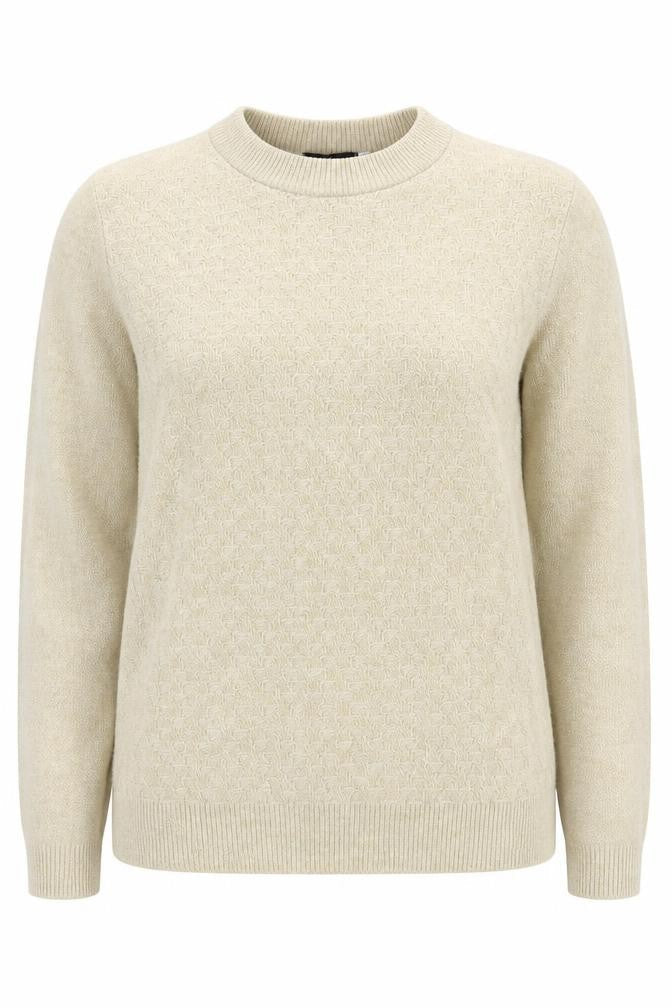 Monique Girls Beige Mock Neck Acrylic Pullover Jumper Size L Pullover