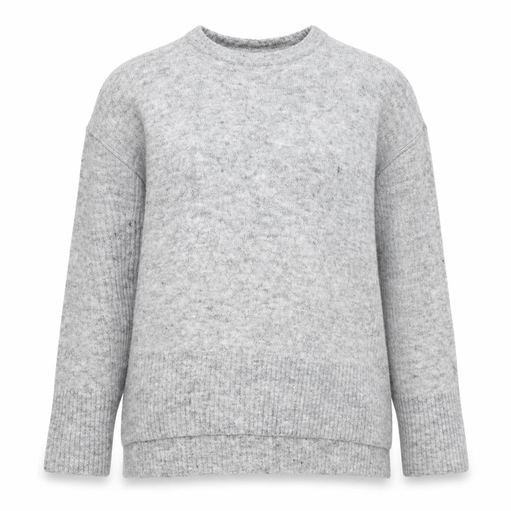 Divided Womens Grey Round Neck Acrylic Pullover Jumper Size M