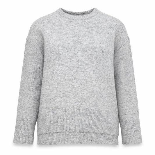 Divided Womens Grey Round Neck Acrylic Pullover Jumper Size M