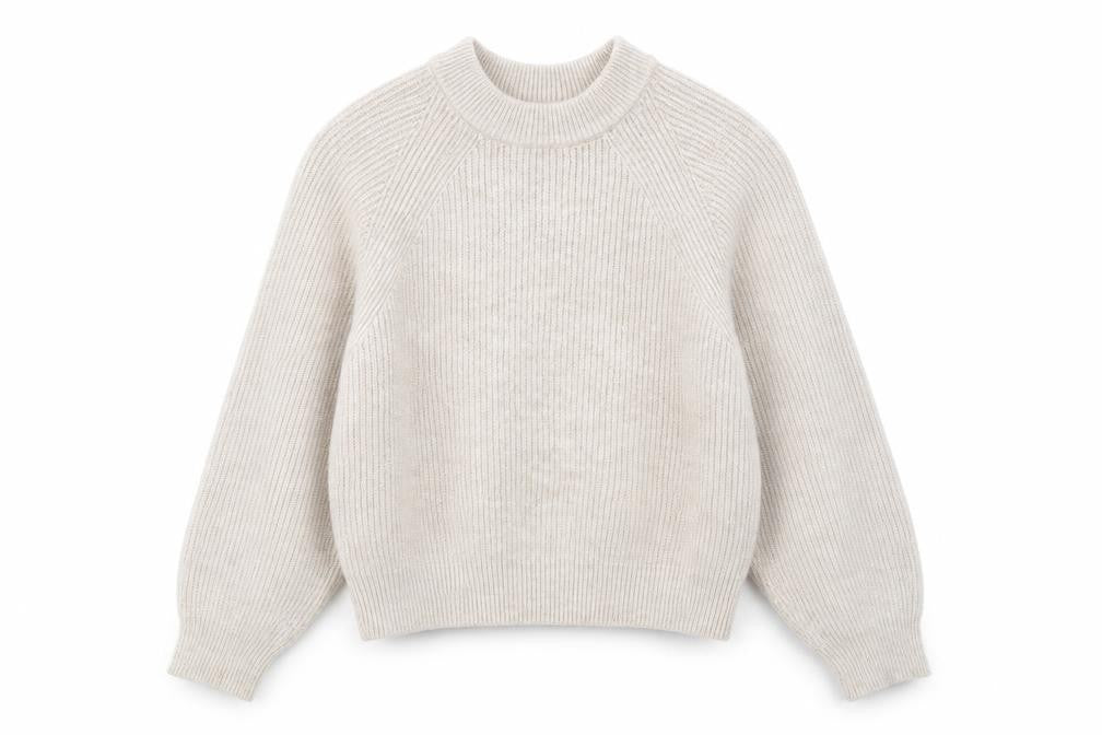 ASOS Womens Beige Round Neck Acrylic Pullover Jumper Size 6 - Ribbed