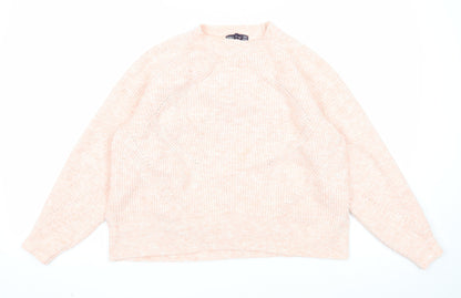 Garfield & Marks Womens Pink Round Neck Acrylic Pullover Jumper Size L
