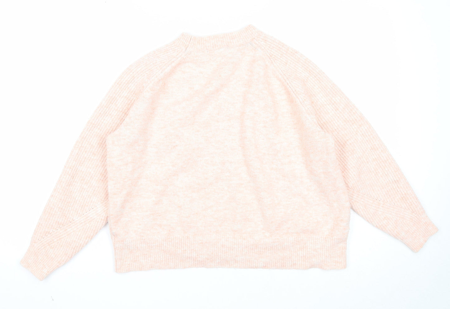 Garfield & Marks Womens Pink Round Neck Acrylic Pullover Jumper Size L