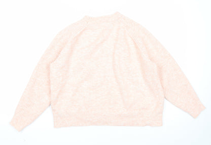 Garfield & Marks Womens Pink Round Neck Acrylic Pullover Jumper Size L