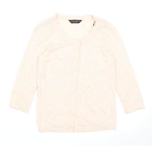 Dorothy Perkins Womens Pink V-Neck Viscose Cardigan Jumper Size 8