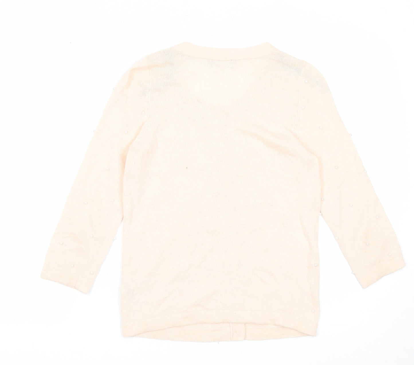 Dorothy Perkins Womens Pink V-Neck Viscose Cardigan Jumper Size 8