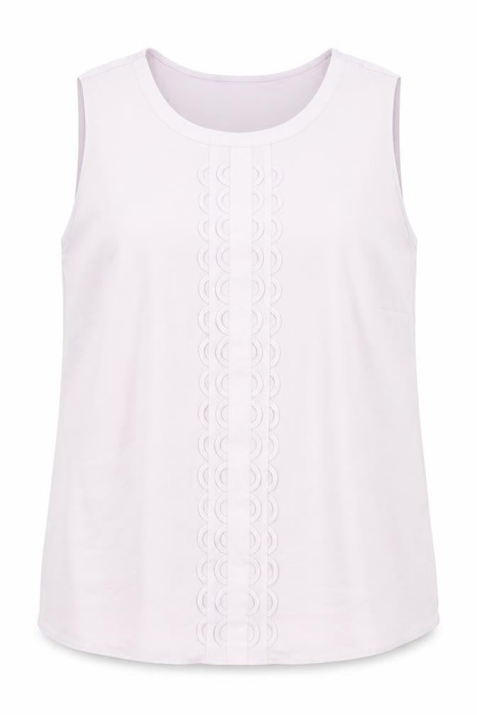 Bonmarché Womens Purple Polyester Basic Tank Size 18 Round Neck