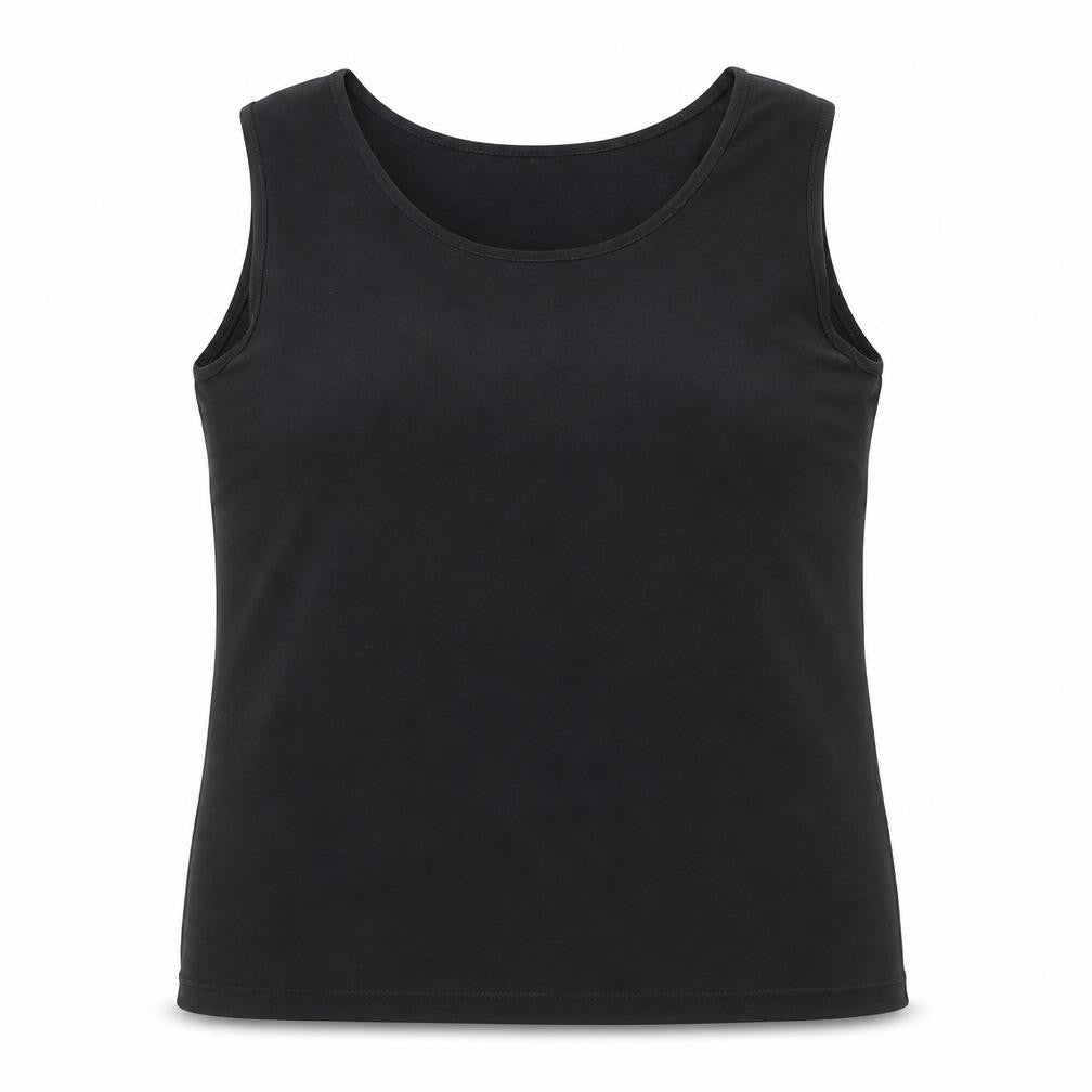 Preworn Womens Black Polyester Basic Tank Size L Boat Neck