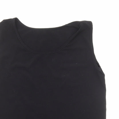 Preworn Womens Black Polyester Basic Tank Size L Boat Neck