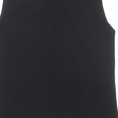 Preworn Womens Black Polyester Basic Tank Size L Boat Neck