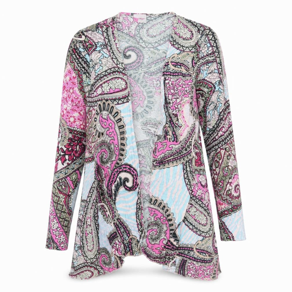 Your Style Womens Multicoloured Geometric Kimono Jacket Size M