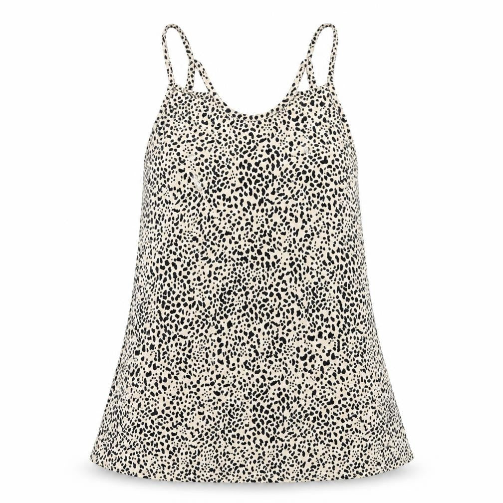 Zara Womens Beige Animal Print Polyester Camisole Tank Size 8 Scoop Neck