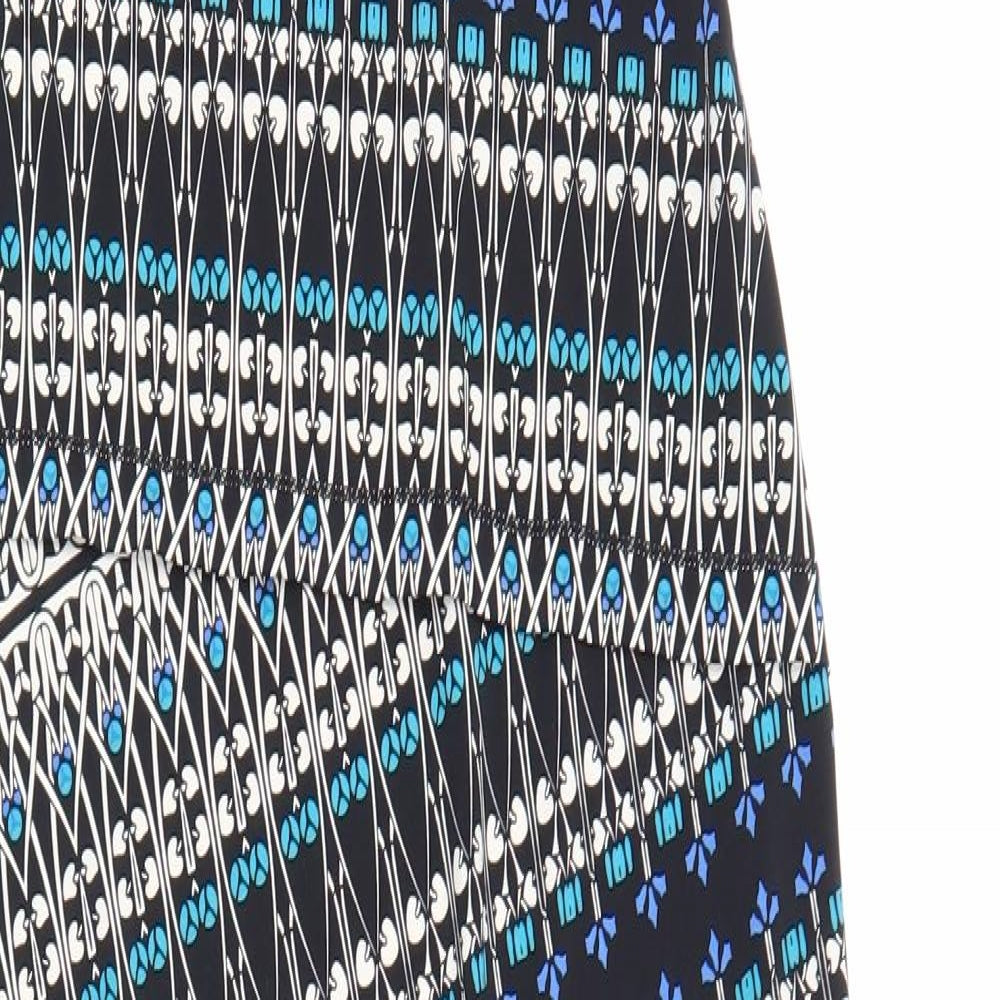 Max Studio Womens Multicoloured Geometric Polyester Tank Dress Size S Scoop Neck Pullover