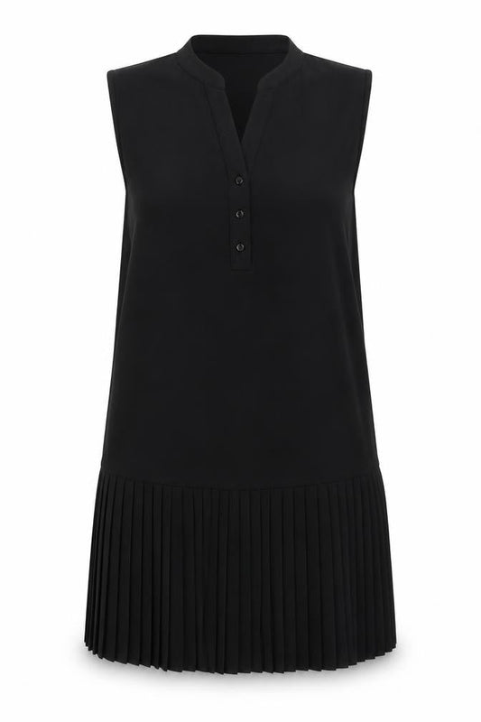 Papaya Womens Black Polyester Shift Size 8 V-Neck Button