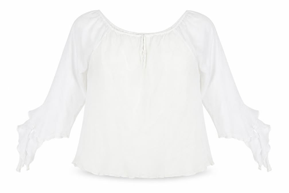 Inspire Womens White Polyester Basic Blouse Size 16 Boat Neck