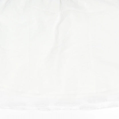 Inspire Womens White Polyester Basic Blouse Size 16 Boat Neck