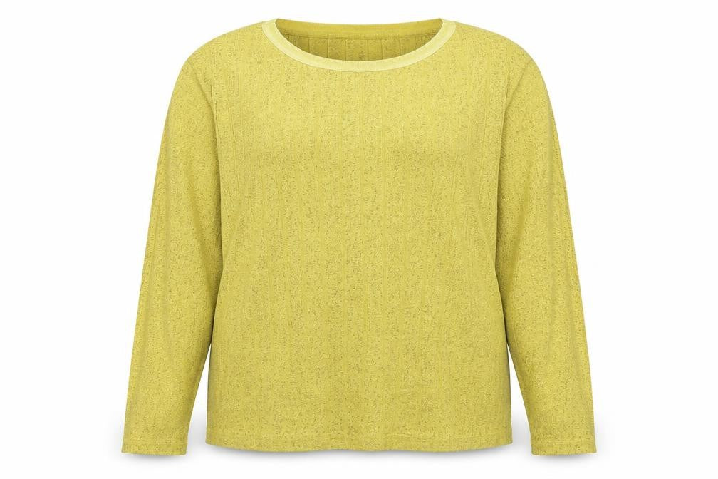 Marks & Spencer Womens Yellow Round Neck Viscose Pullover Jumper Size 18