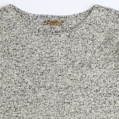 Next Womens Grey Scoop Neck Polyester Pullover Jumper Size 12