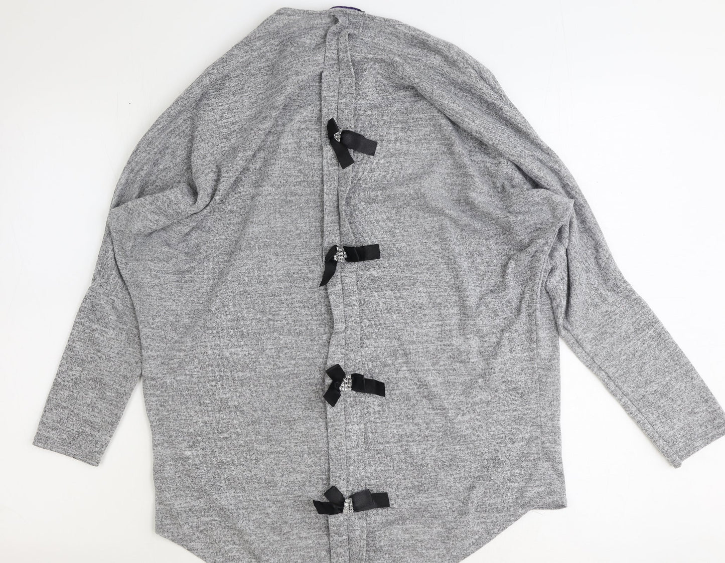 Style Plus Womens Grey Polyester Basic T-Shirt Size S Round Neck