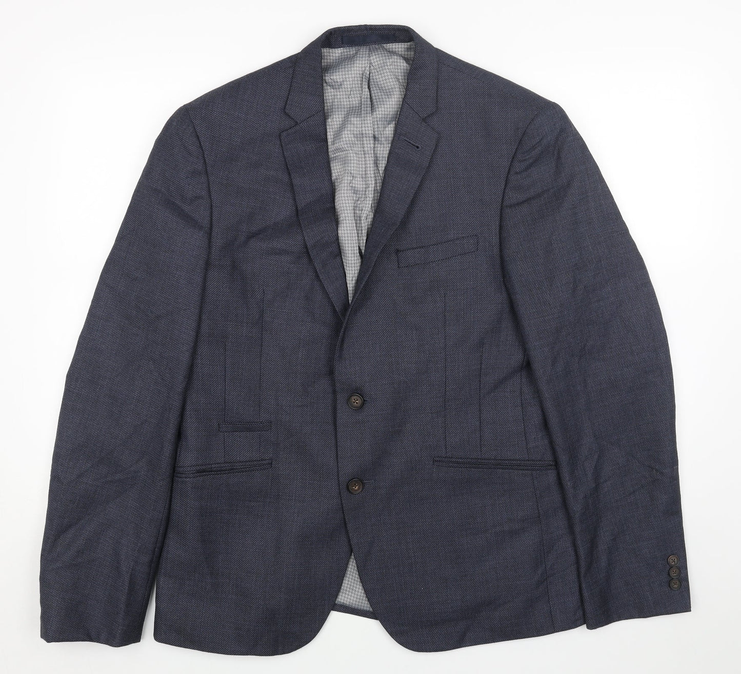 JACK REID Mens Blue Polyester Jacket Blazer Size 42 Regular