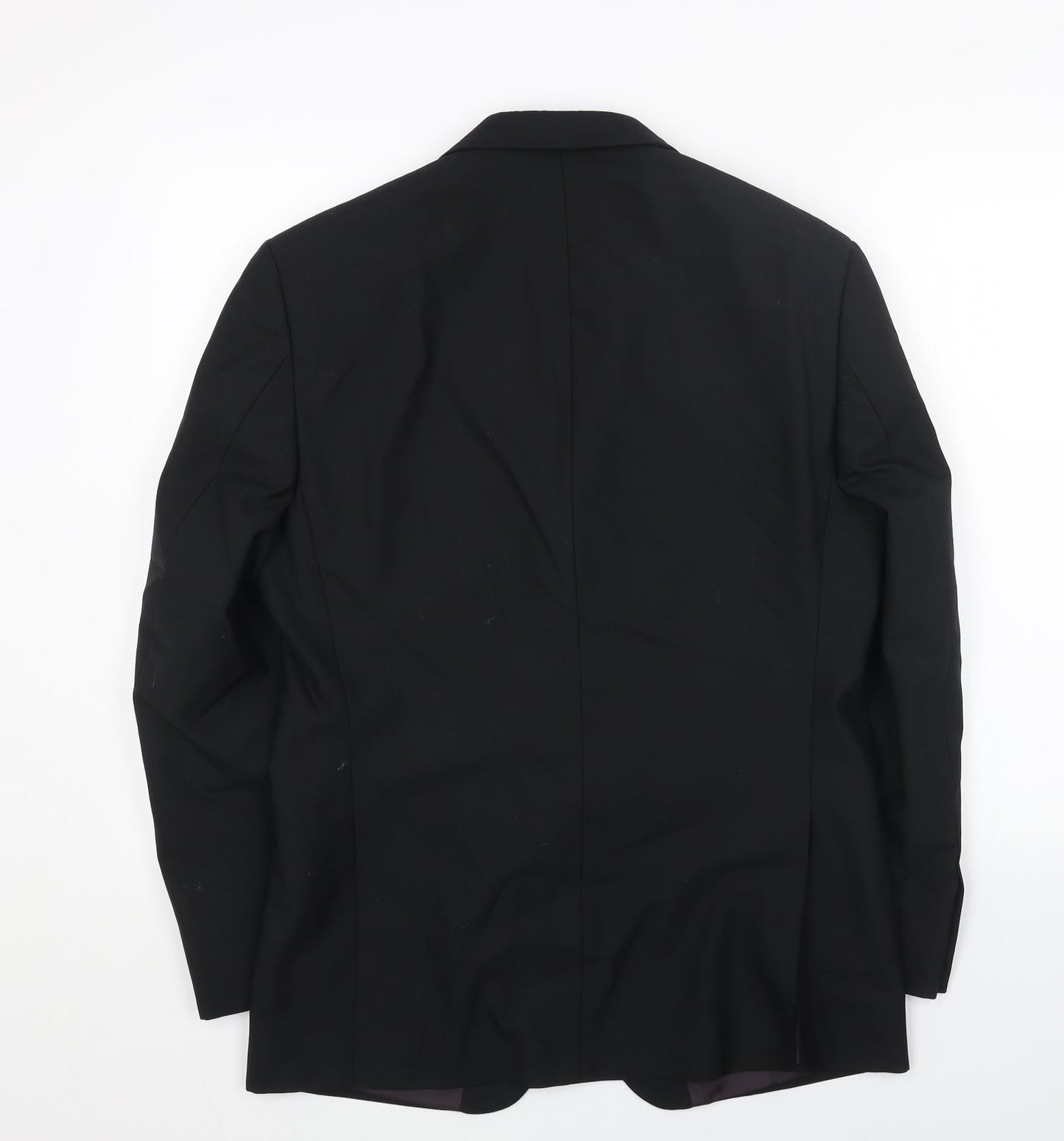 Marks and Spencer Mens Black Wool Jacket Blazer Size 38 Regular