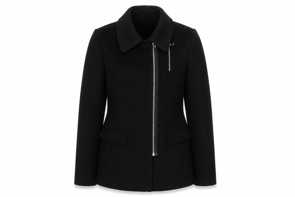 VEEKO Womens Black Pea Coat Coat Size 10 Zip