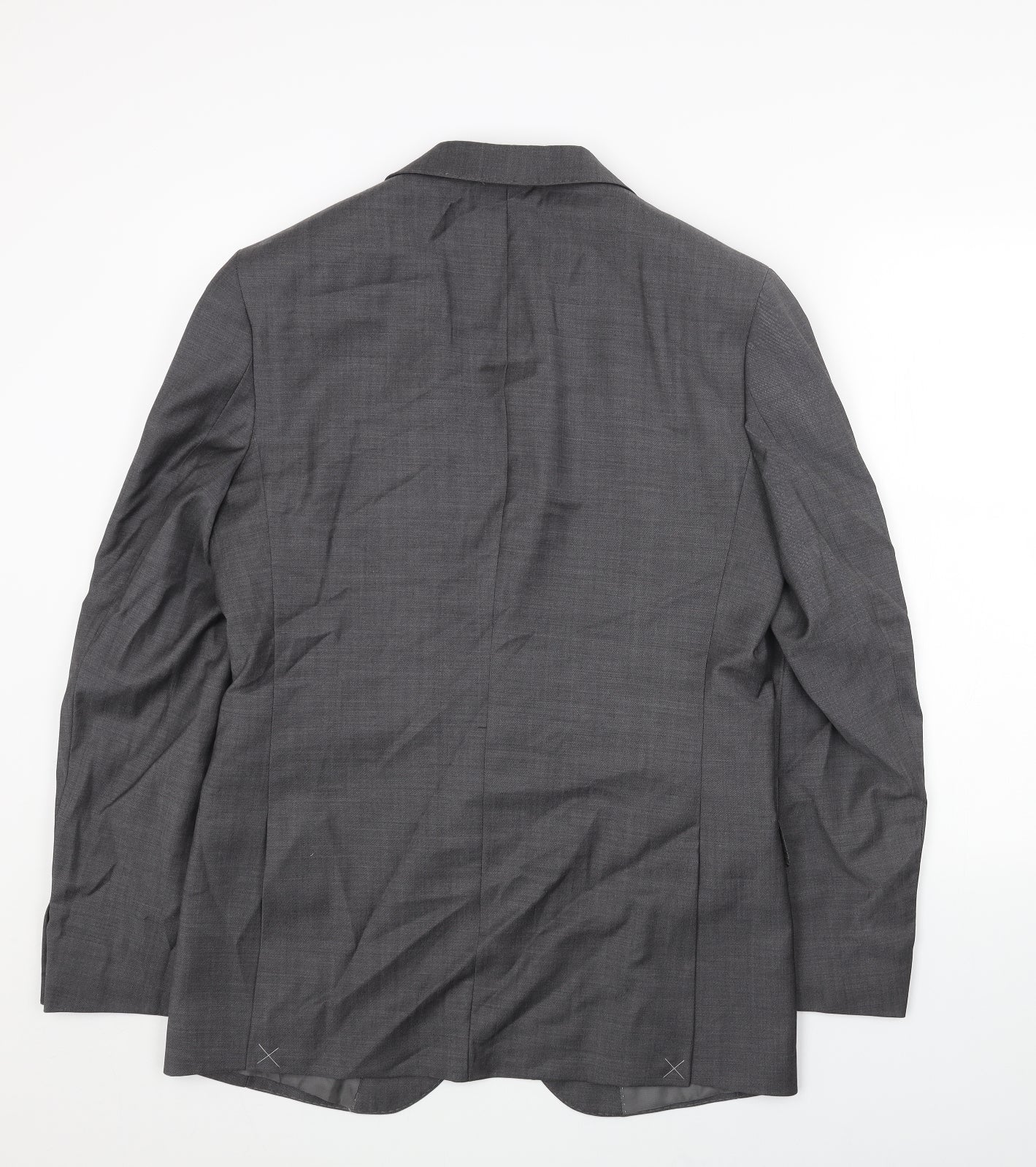 Marks and Spencer Mens Grey Polyester Jacket Blazer Size 38 Regular