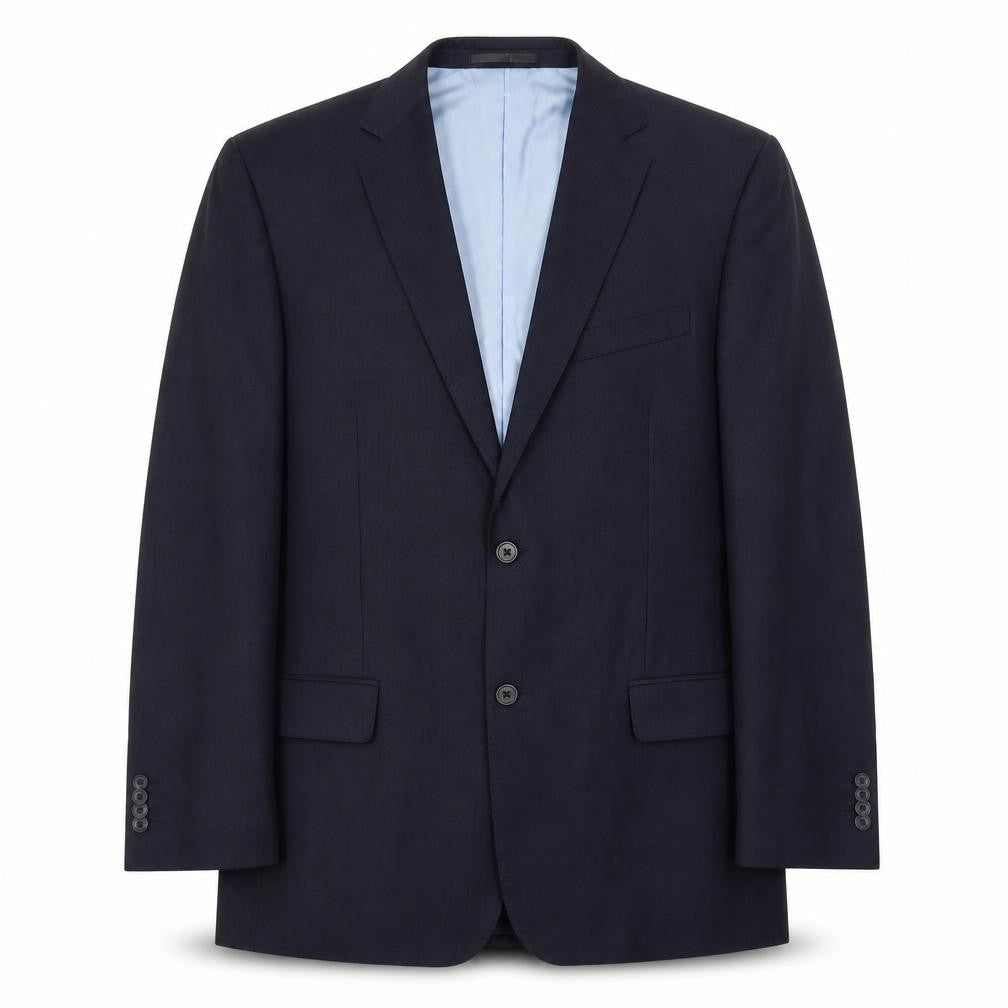 Preworn Mens Blue Polyester Jacket Blazer Size 42 Regular