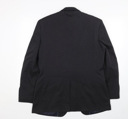 F&F Mens Black Viscose Jacket Blazer Size 40 Regular