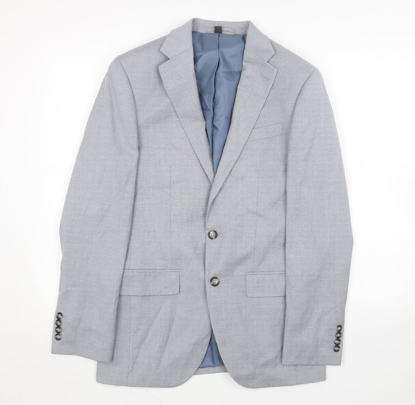 Marks and Spencer Mens Blue Polyester Jacket Blazer Size 36 Regular